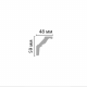 Потолочный плинтус гладкий Decomaster DP 18 гибкий (59*48*2400)