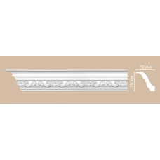 Потолочный плинтус с орнаментом Decomaster 95843 (70*70*2400)