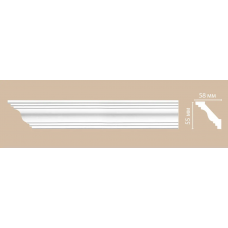 Потолочный плинтус гладкий Decomaster 96610 (55*58*2400)